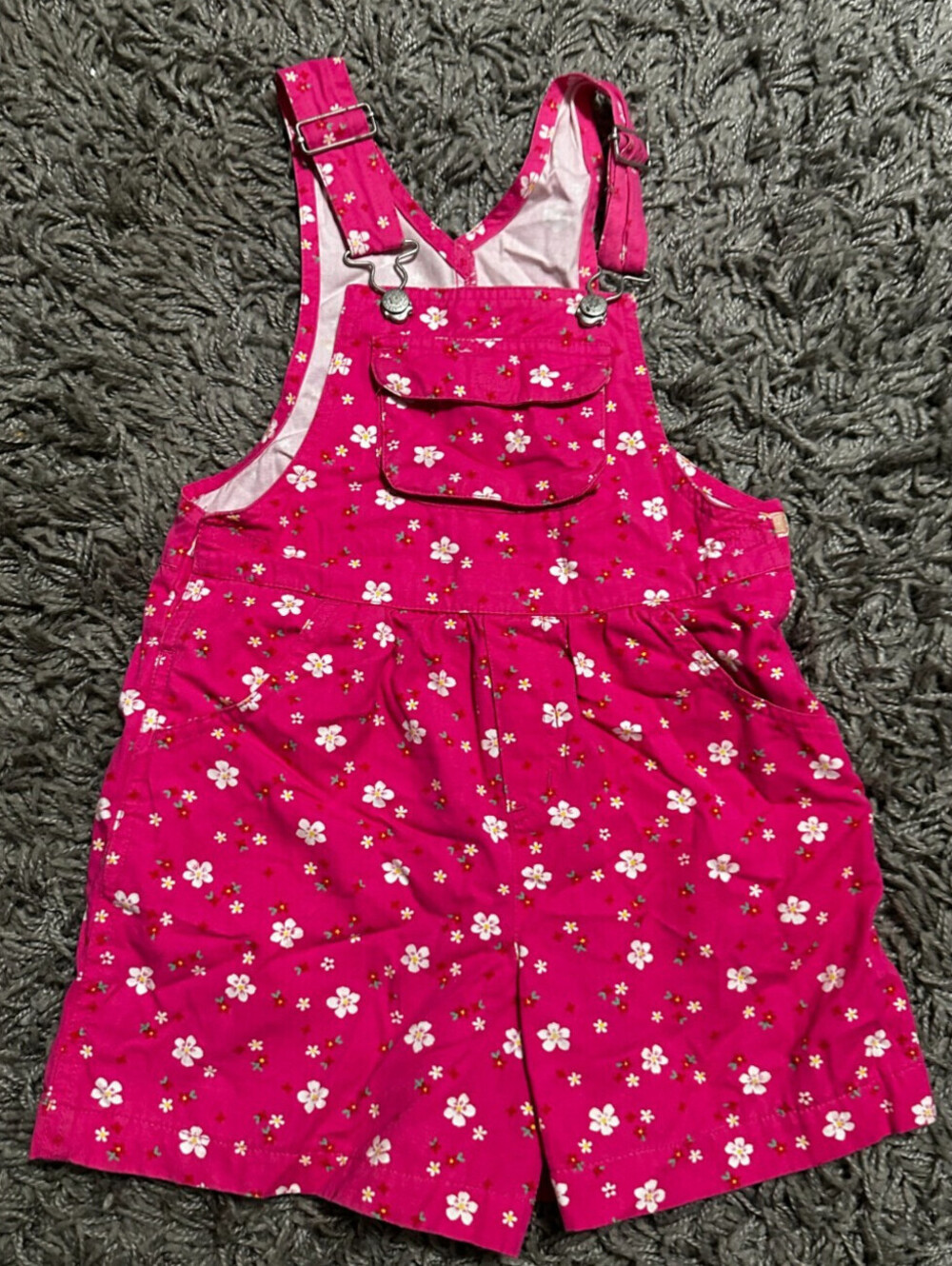 Vintage Floral Baby Girl Sprockets Floral Overalls Size 5T